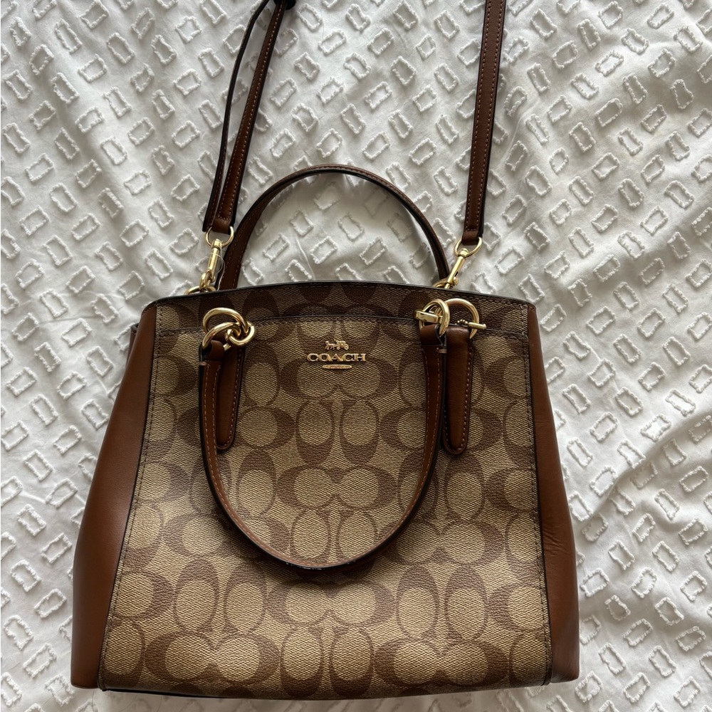 Coach Brown Signature Tote Bag
